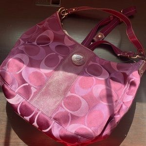 Authentic Coach Bag F20042 Signature Hobo Purse